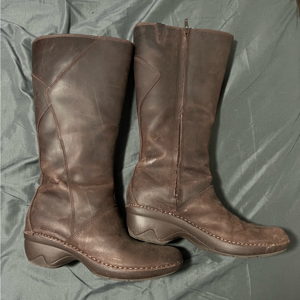 Merrell Emma Tall leather boots. Wide calf. Brown
Size 10
Perfect condition